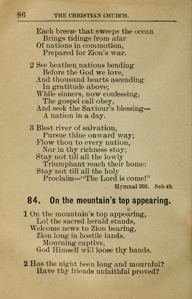 Sunday School Book: containing liturgy and hymns for the Sunday School (Rev. and Enl. Ed.) page 86