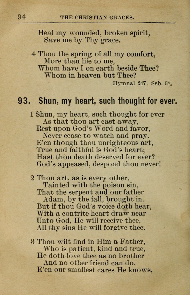 Sunday School Book: containing liturgy and hymns for the Sunday School (Rev. and Enl. Ed.) page 94