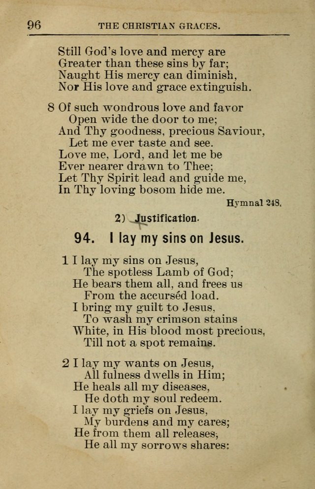 Sunday School Book: containing liturgy and hymns for the Sunday School (Rev. and Enl. Ed.) page 96