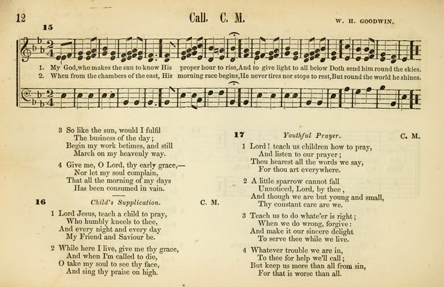 The Sabbath School: a complete collection of hymns and tunes for Sabbath schools, families, and social gatherings page 12