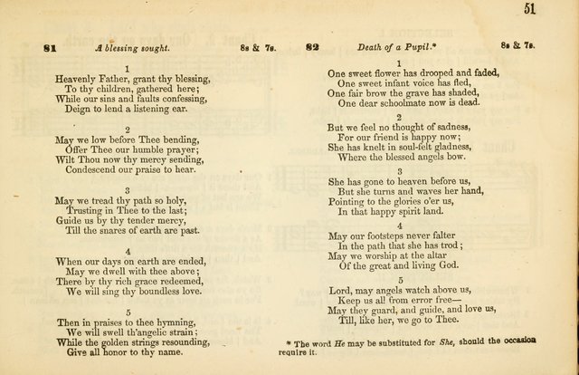 The Sabbath School: a complete collection of hymns and tunes for Sabbath schools, families, and social gatherings page 51