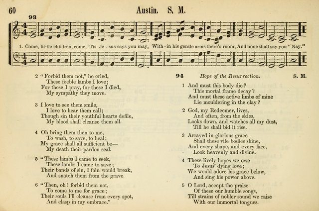 The Sabbath School: a complete collection of hymns and tunes for Sabbath schools, families, and social gatherings page 60