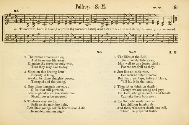 The Sabbath School: a complete collection of hymns and tunes for Sabbath schools, families, and social gatherings page 61