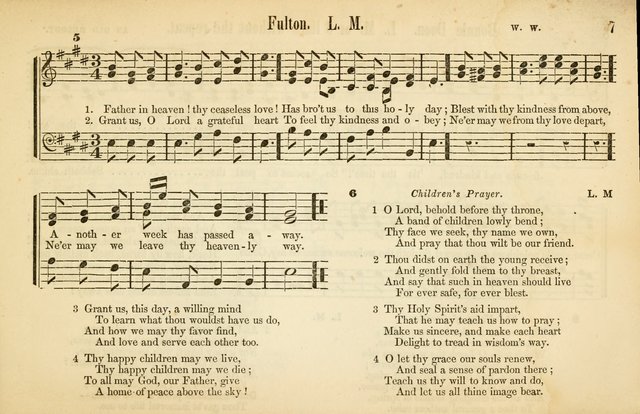 The Sabbath School: a complete collection of hymns and tunes for Sabbath schools, families, and social gatherings page 7