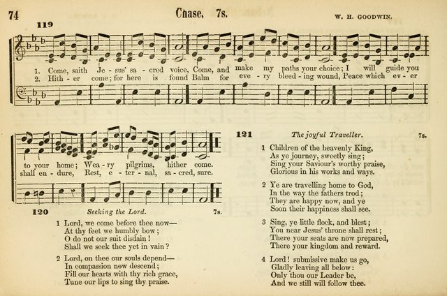 The Sabbath School: a complete collection of hymns and tunes for Sabbath schools, families, and social gatherings page 74