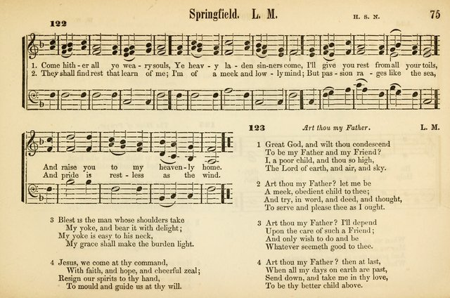 The Sabbath School: a complete collection of hymns and tunes for Sabbath schools, families, and social gatherings page 75