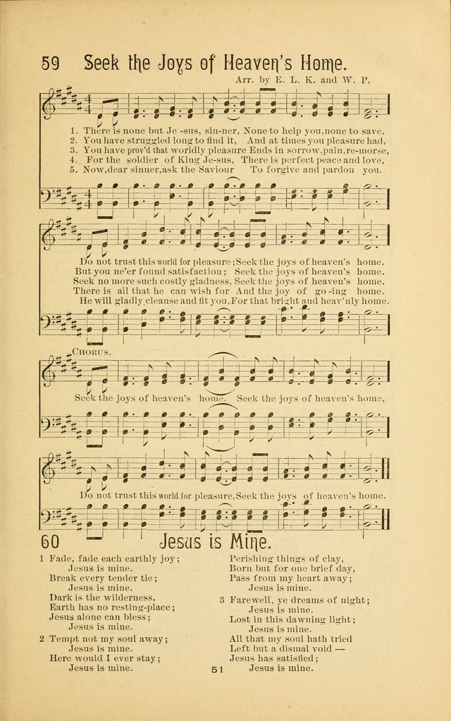 Songs and Solos used by the Christian Crusaders: in their Special Soul-Saving Work: and adapted for the church, grove, school, choir, and home page 50