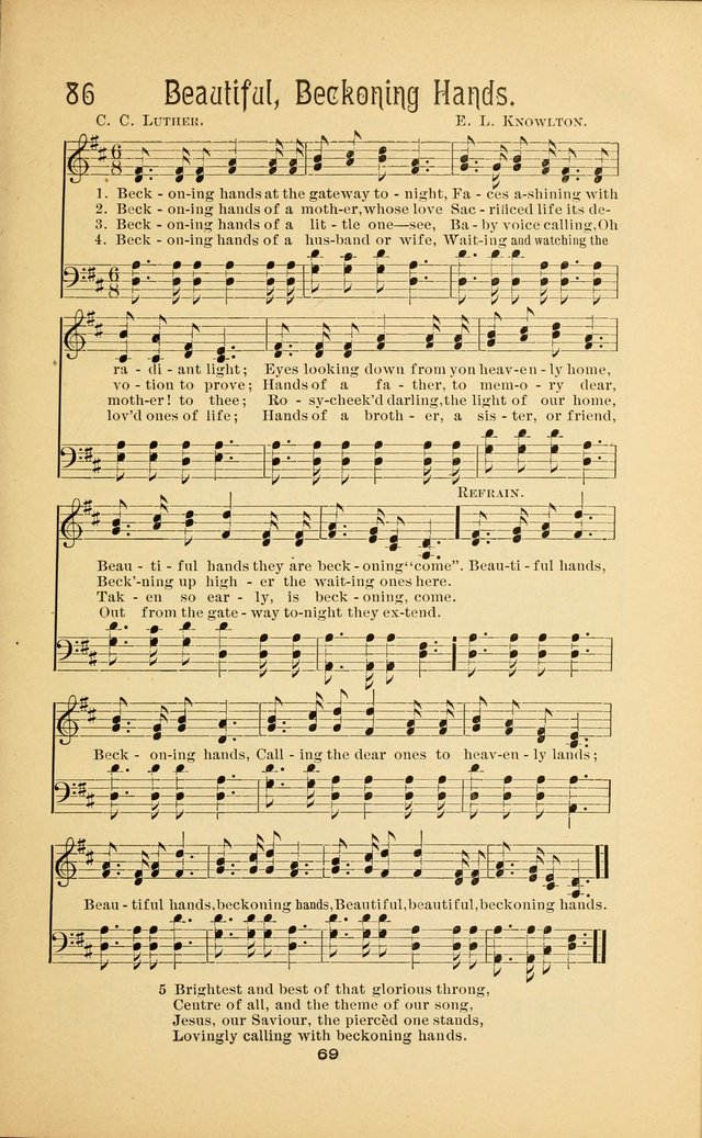 Songs and Solos used by the Christian Crusaders: in their Special Soul-Saving Work: and adapted for the church, grove, school, choir, and home page 68