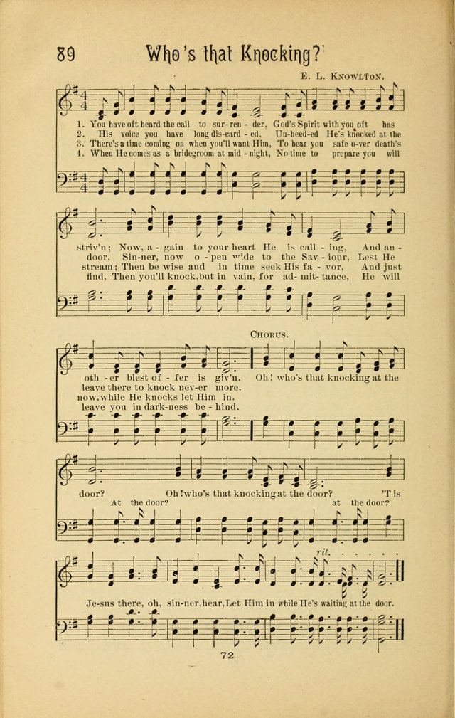 Songs and Solos used by the Christian Crusaders: in their Special Soul-Saving Work: and adapted for the church, grove, school, choir, and home page 71