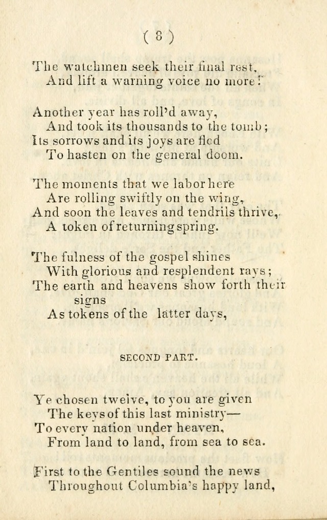 A Small Selection of Choice Hymns for the Church of Jesus Christ of       Latter Day Saints page 12