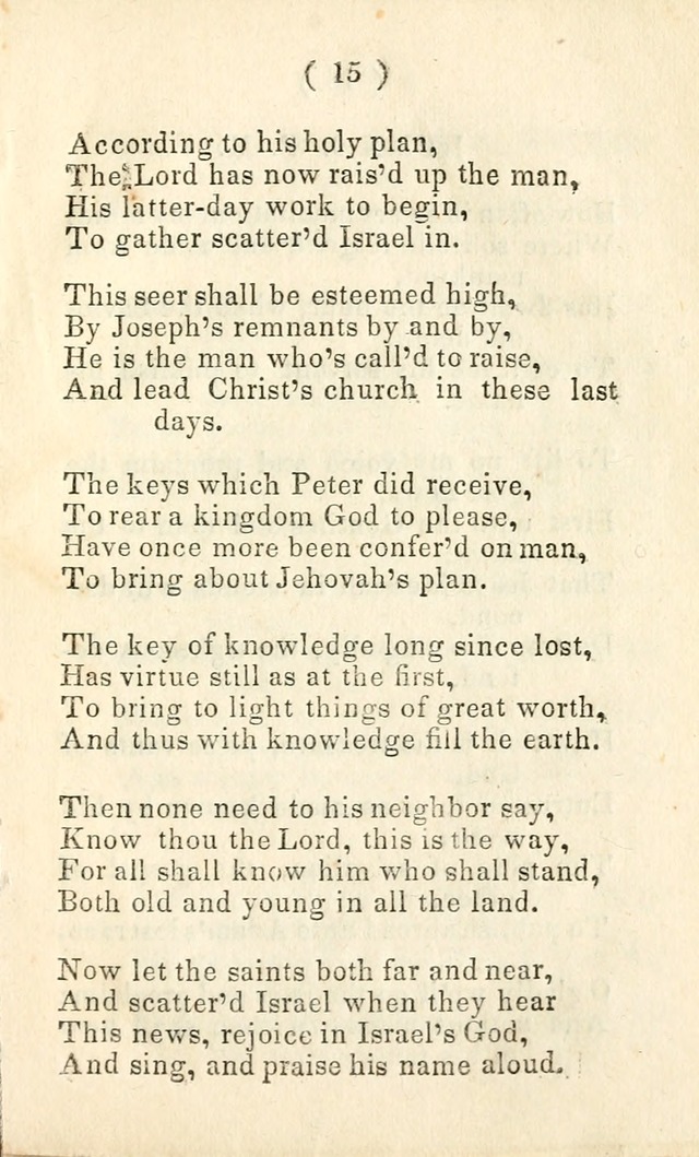 A Small Selection of Choice Hymns for the Church of Jesus Christ of       Latter Day Saints page 21