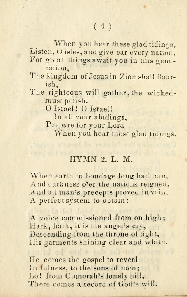 A Small Selection of Choice Hymns for the Church of Jesus Christ of       Latter Day Saints page 4