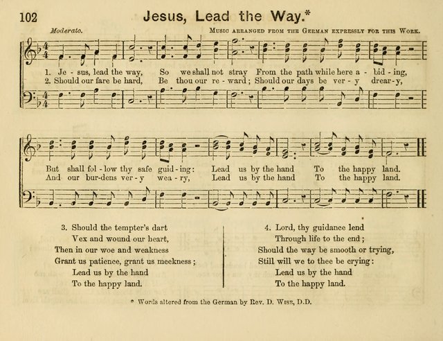 The Sweet Singer: a collection of hymns and tunes for Sunday-schools. Together with a variety suitable for day-schools, revival occasions, and the family circle page 102