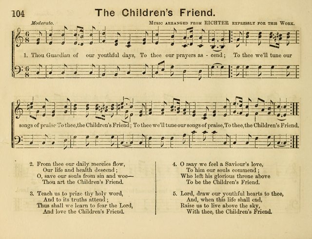 The Sweet Singer: a collection of hymns and tunes for Sunday-schools. Together with a variety suitable for day-schools, revival occasions, and the family circle page 104