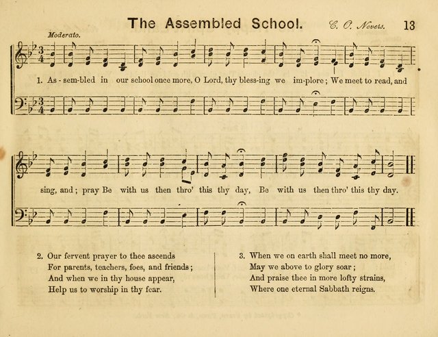 The Sweet Singer: a collection of hymns and tunes for Sunday-schools. Together with a variety suitable for day-schools, revival occasions, and the family circle page 13