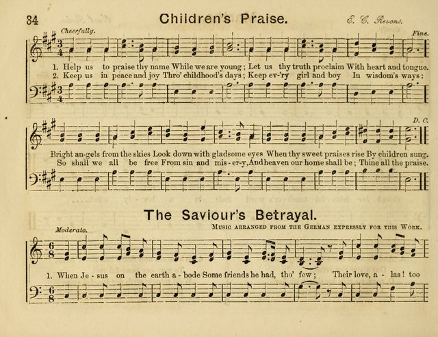 The Sweet Singer: a collection of hymns and tunes for Sunday-schools. Together with a variety suitable for day-schools, revival occasions, and the family circle page 34