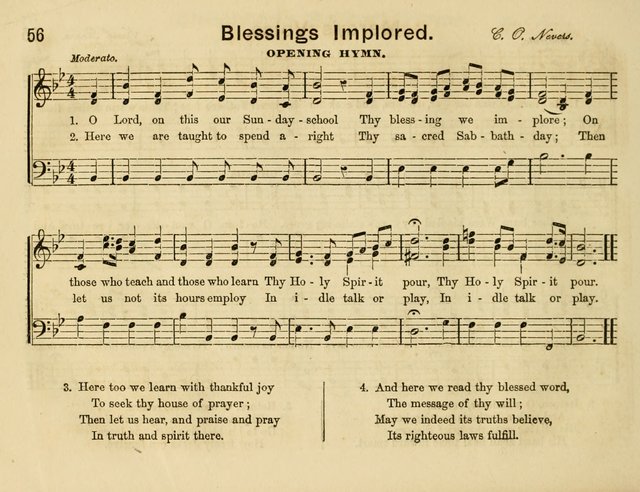 The Sweet Singer: a collection of hymns and tunes for Sunday-schools. Together with a variety suitable for day-schools, revival occasions, and the family circle page 56