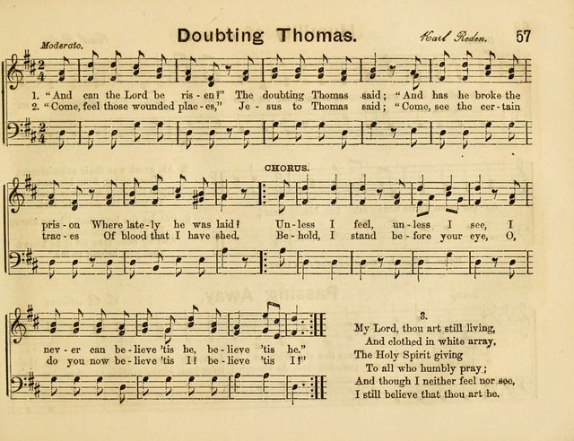 The Sweet Singer: a collection of hymns and tunes for Sunday-schools. Together with a variety suitable for day-schools, revival occasions, and the family circle page 57