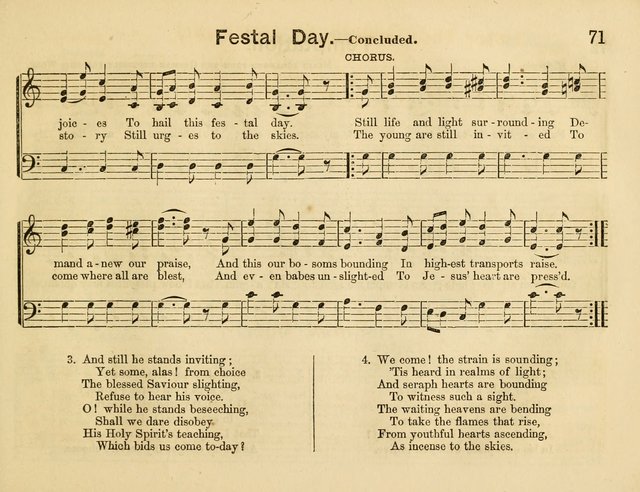 The Sweet Singer: a collection of hymns and tunes for Sunday-schools. Together with a variety suitable for day-schools, revival occasions, and the family circle page 71