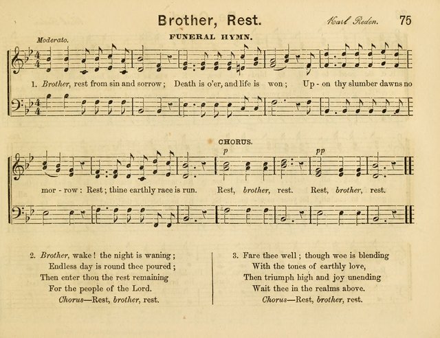 The Sweet Singer: a collection of hymns and tunes for Sunday-schools. Together with a variety suitable for day-schools, revival occasions, and the family circle page 75