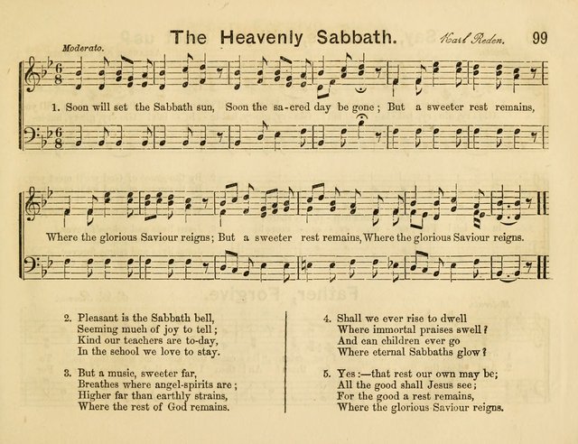 The Sweet Singer: a collection of hymns and tunes for Sunday-schools. Together with a variety suitable for day-schools, revival occasions, and the family circle page 99