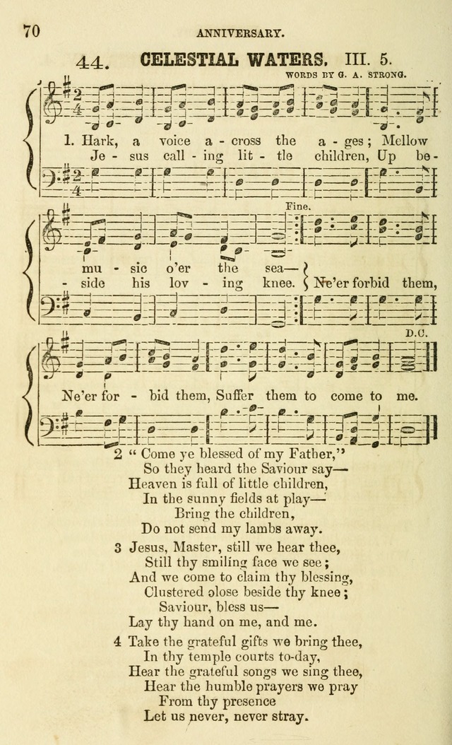 The Sunday School Chant and Tune Book: a collection of canticles, hymns and carols for the Sunday schools of the Episcopal Church page 70