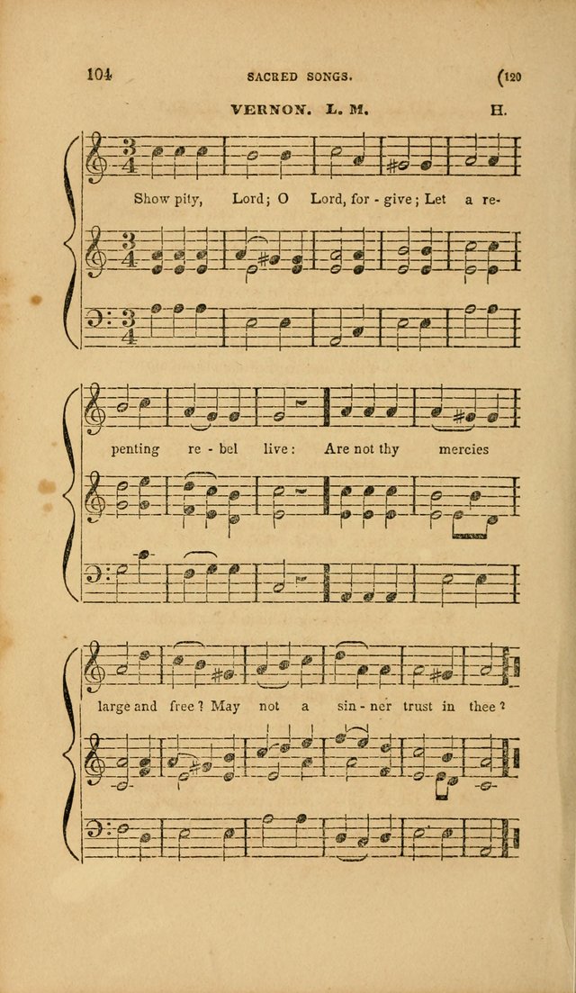 Sacred Songs for Family and Social Worship: comprising the most approved spiritual hymns with chaste and popular tunes page 120