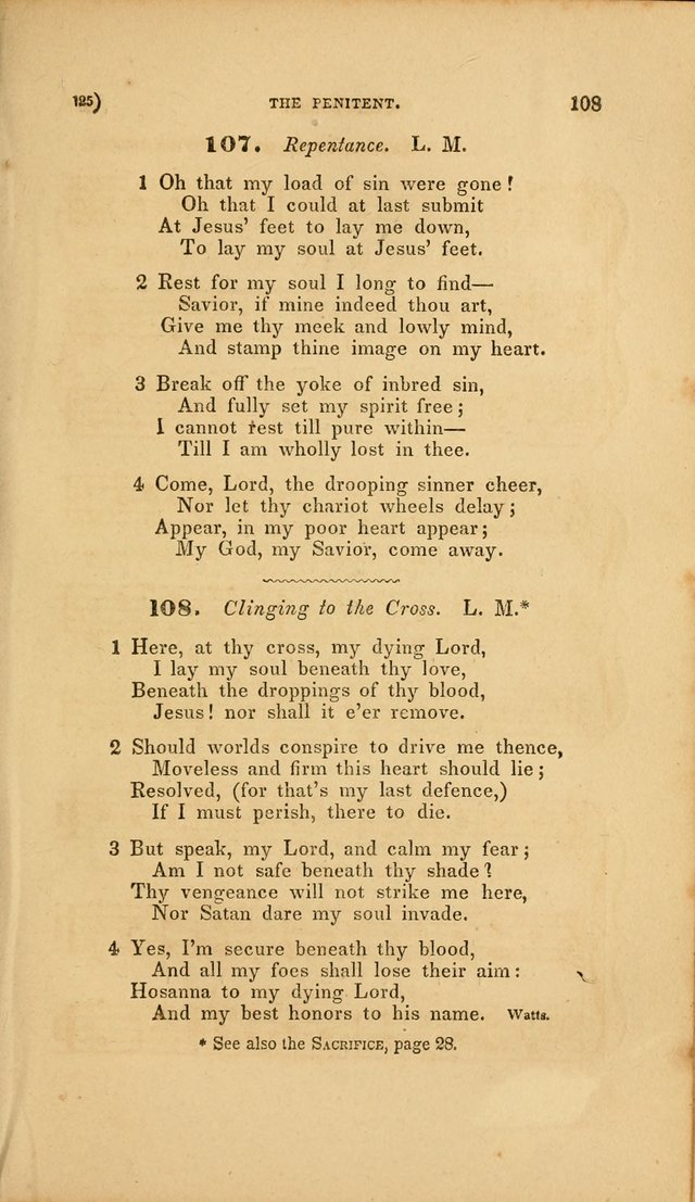 Sacred Songs for Family and Social Worship: comprising the most approved spiritual hymns with chaste and popular tunes page 125