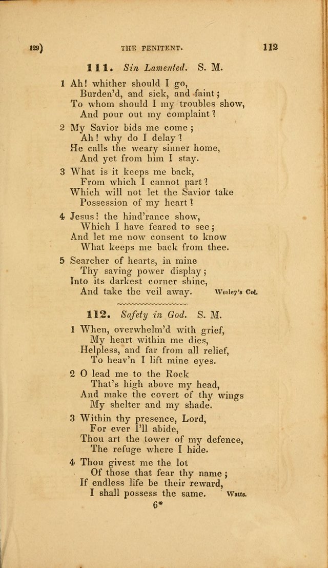 Sacred Songs for Family and Social Worship: comprising the most approved spiritual hymns with chaste and popular tunes page 129