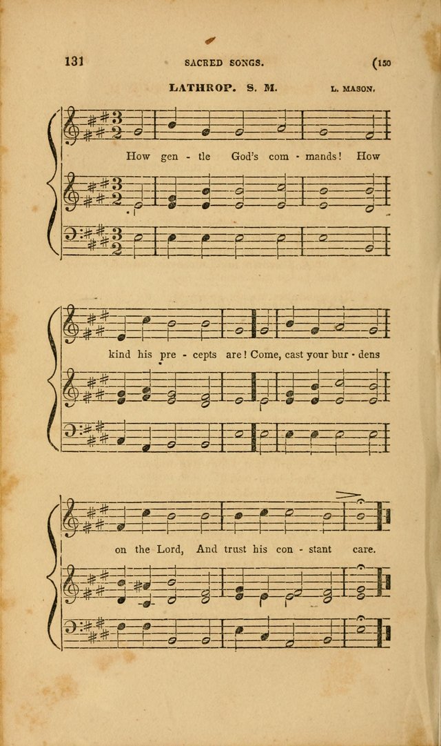 Sacred Songs for Family and Social Worship: comprising the most approved spiritual hymns with chaste and popular tunes page 150