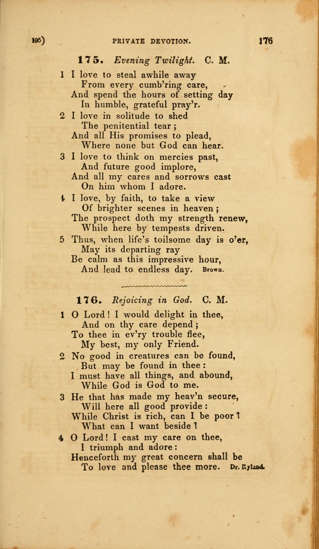 Sacred Songs for Family and Social Worship: comprising the most approved spiritual hymns with chaste and popular tunes page 195