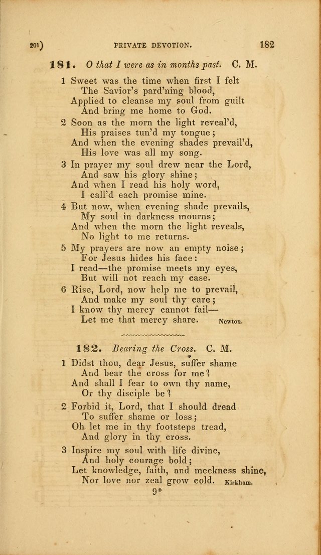 Sacred Songs for Family and Social Worship: comprising the most approved spiritual hymns with chaste and popular tunes page 201