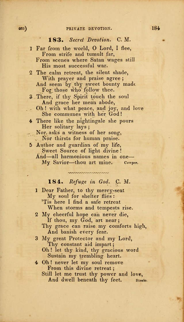 Sacred Songs for Family and Social Worship: comprising the most approved spiritual hymns with chaste and popular tunes page 203