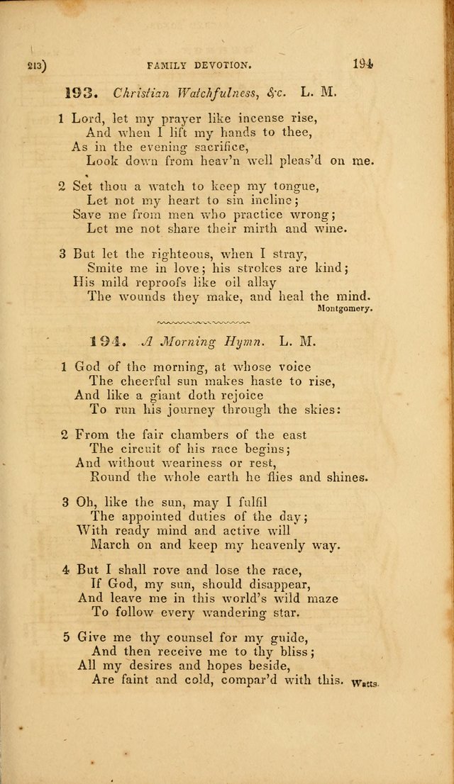 Sacred Songs for Family and Social Worship: comprising the most approved spiritual hymns with chaste and popular tunes page 213