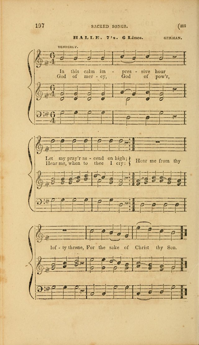 Sacred Songs for Family and Social Worship: comprising the most approved spiritual hymns with chaste and popular tunes page 216