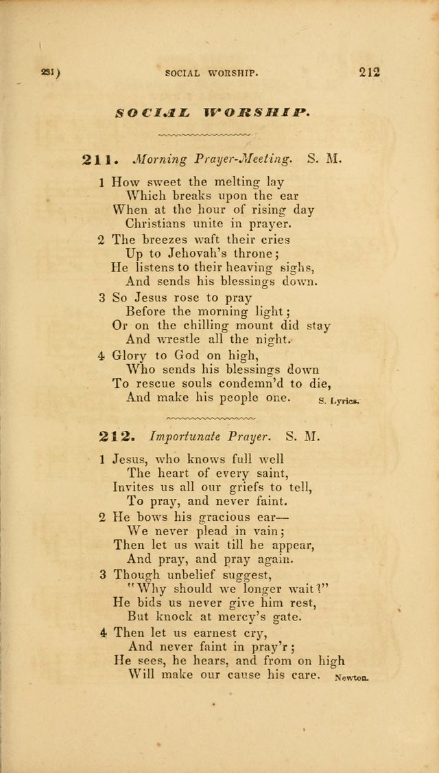 Sacred Songs for Family and Social Worship: comprising the most approved spiritual hymns with chaste and popular tunes page 231