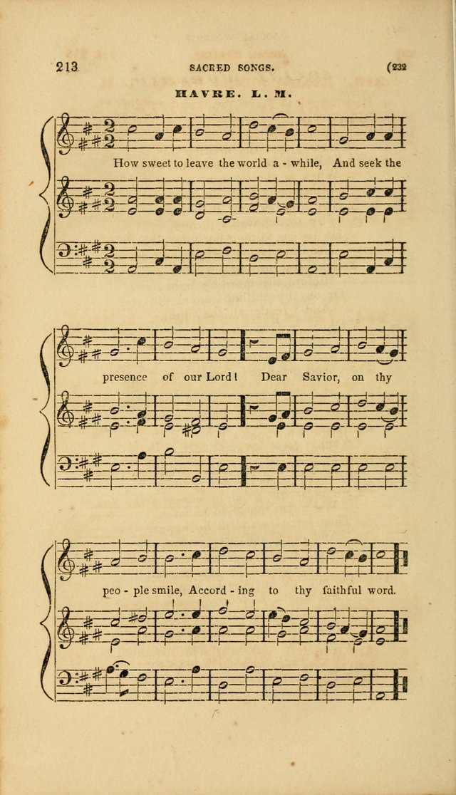 Sacred Songs for Family and Social Worship: comprising the most approved spiritual hymns with chaste and popular tunes page 232