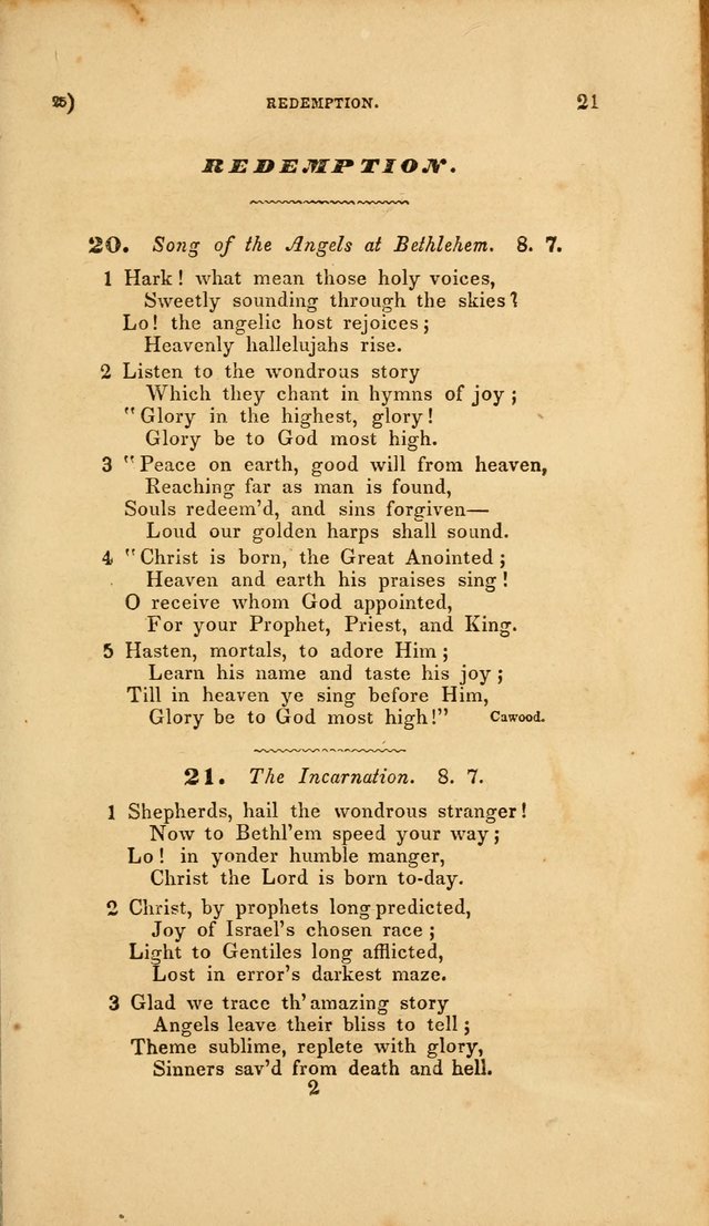 Sacred Songs for Family and Social Worship: comprising the most approved spiritual hymns with chaste and popular tunes page 25