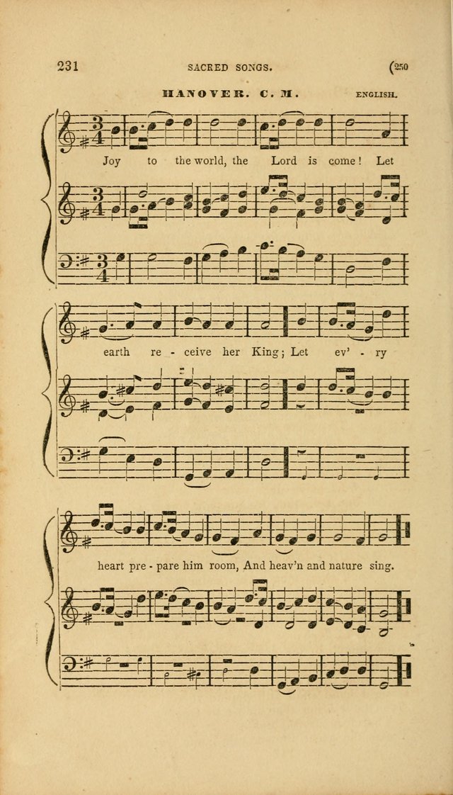 Sacred Songs for Family and Social Worship: comprising the most approved spiritual hymns with chaste and popular tunes page 250