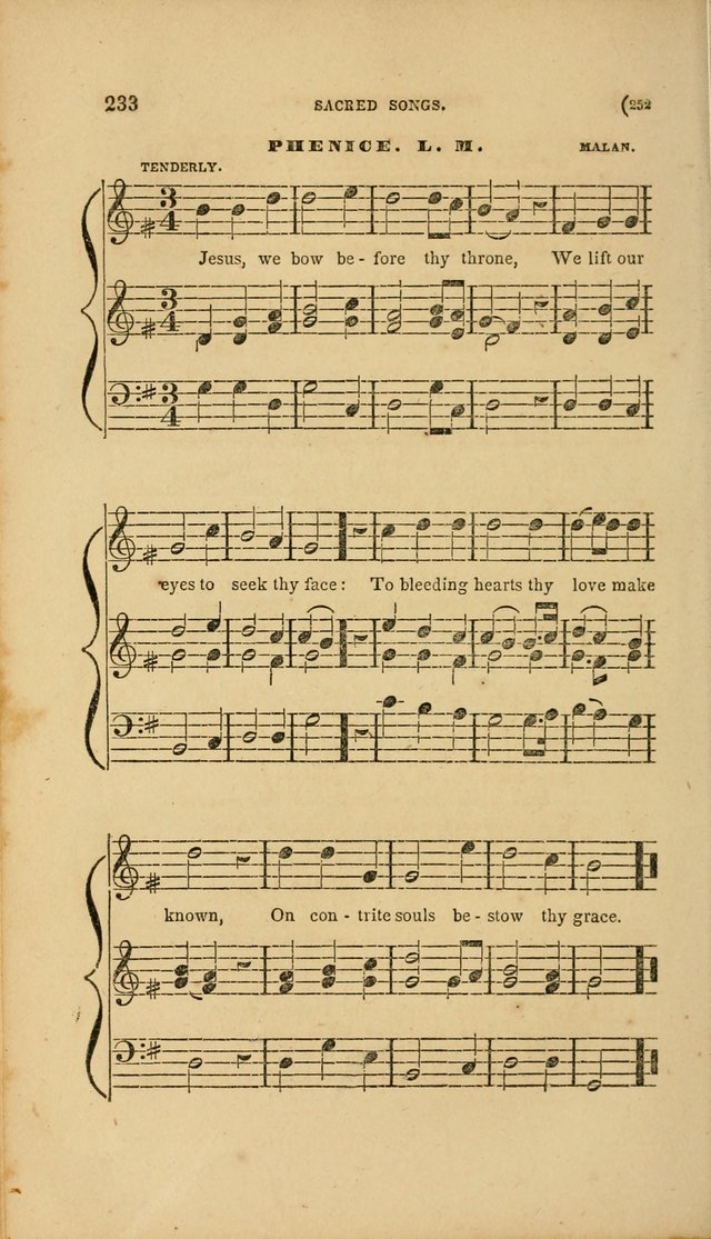 Sacred Songs for Family and Social Worship: comprising the most approved spiritual hymns with chaste and popular tunes page 252