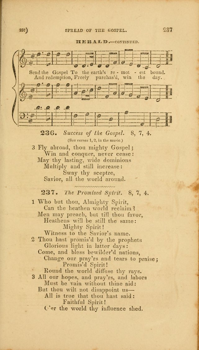 Sacred Songs for Family and Social Worship: comprising the most approved spiritual hymns with chaste and popular tunes page 257