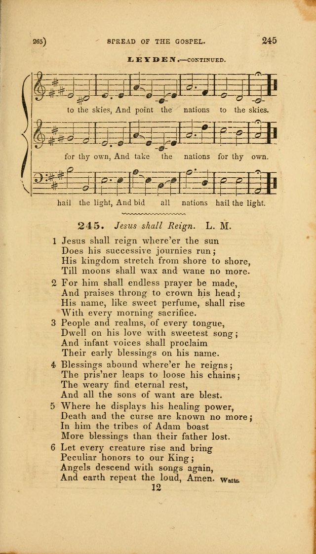 Sacred Songs for Family and Social Worship: comprising the most approved spiritual hymns with chaste and popular tunes page 265
