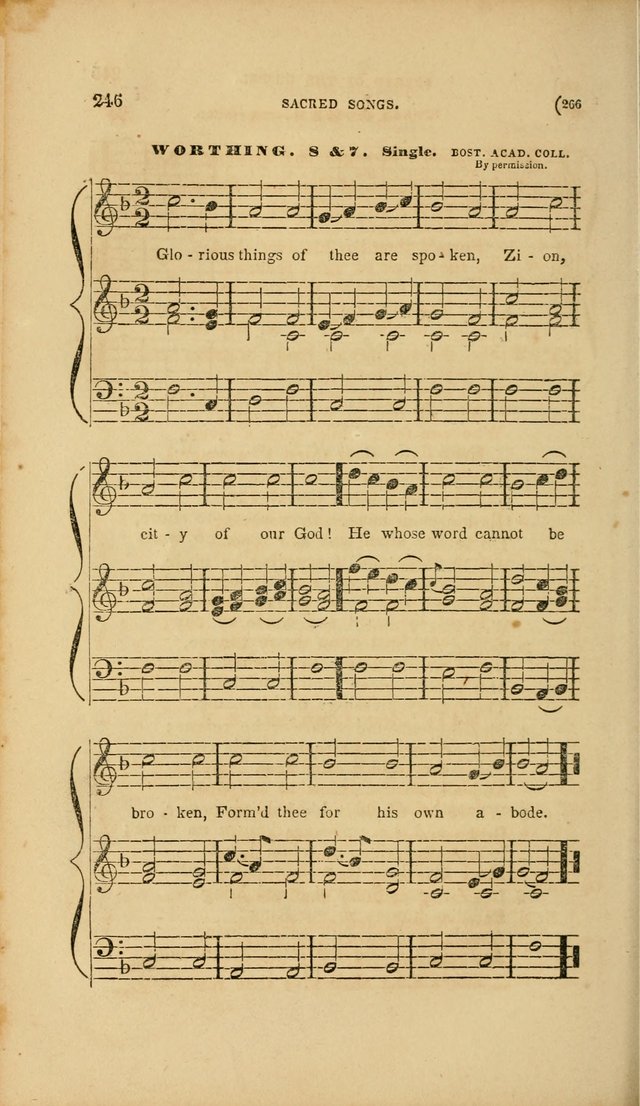 Sacred Songs for Family and Social Worship: comprising the most approved spiritual hymns with chaste and popular tunes page 266