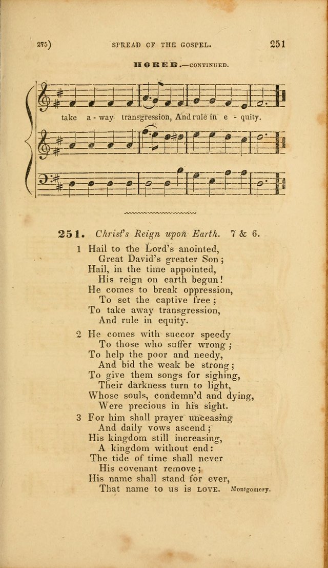 Sacred Songs for Family and Social Worship: comprising the most approved spiritual hymns with chaste and popular tunes page 275