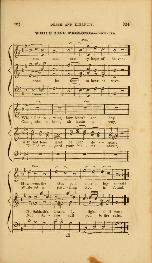 Sacred Songs for Family and Social Worship: comprising the most approved spiritual hymns with chaste and popular tunes page 337