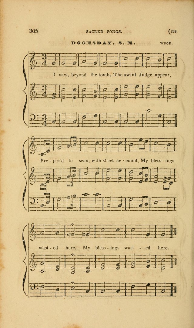 Sacred Songs for Family and Social Worship: comprising the most approved spiritual hymns with chaste and popular tunes page 338