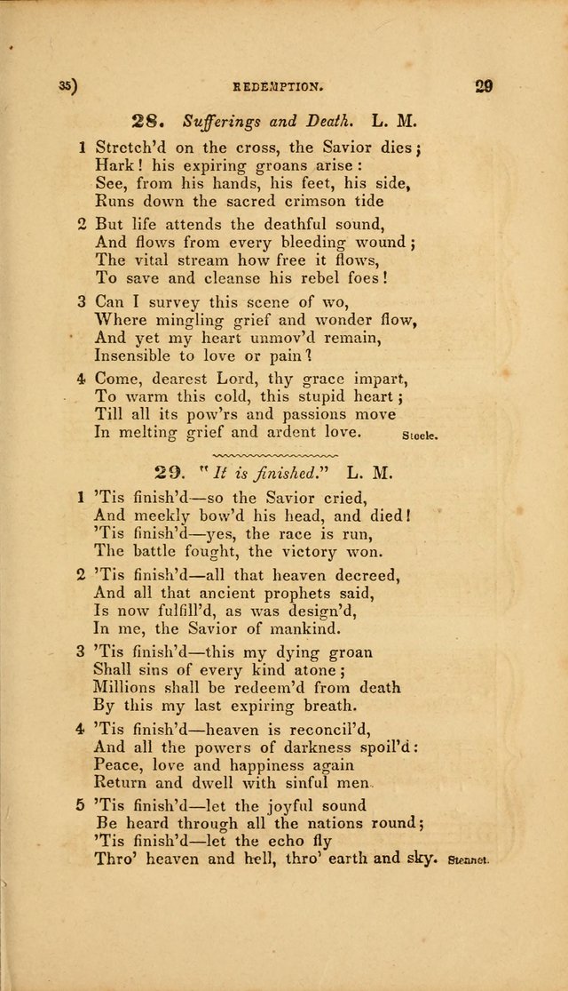 Sacred Songs for Family and Social Worship: comprising the most approved spiritual hymns with chaste and popular tunes page 35