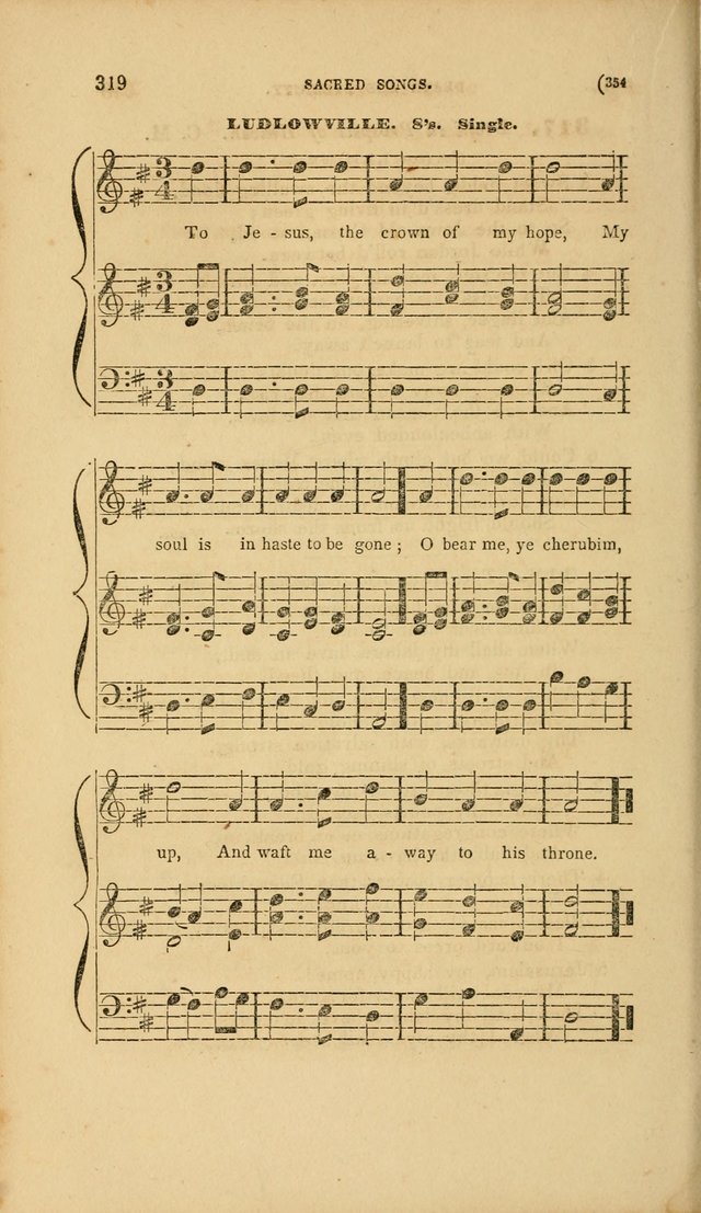 Sacred Songs for Family and Social Worship: comprising the most approved spiritual hymns with chaste and popular tunes page 354