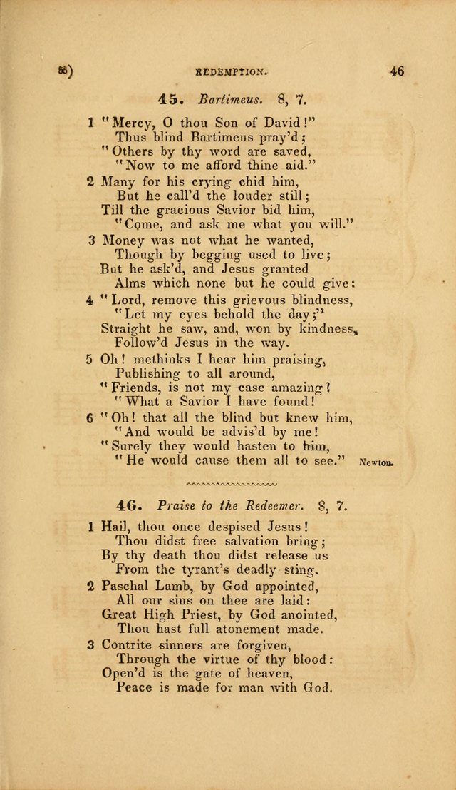 Sacred Songs for Family and Social Worship: comprising the most approved spiritual hymns with chaste and popular tunes page 55