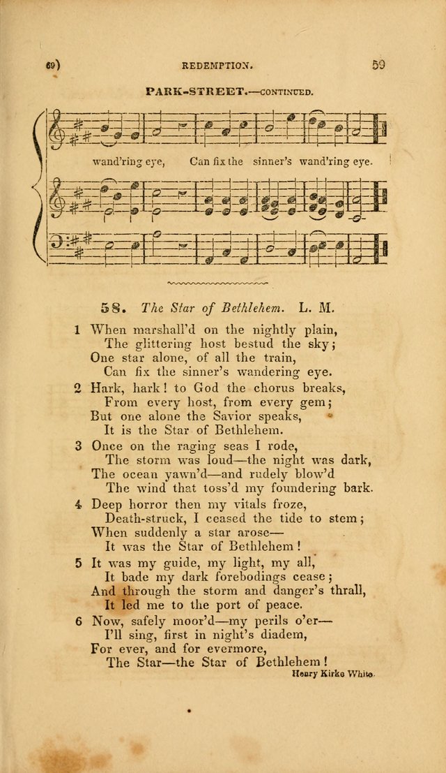 Sacred Songs for Family and Social Worship: comprising the most approved spiritual hymns with chaste and popular tunes page 69